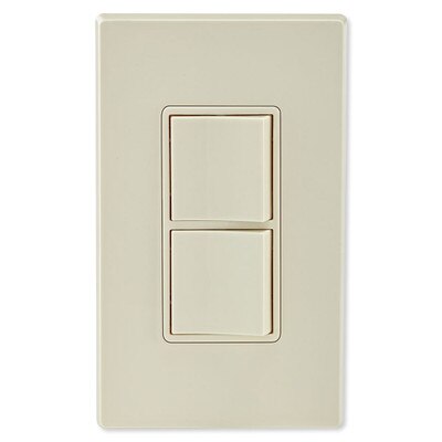 Leviton Decora Combination Wall Switch (Dual Switch), Light Almond